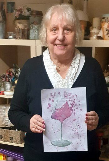 Maľovanie vínom a cviklovou šťavou